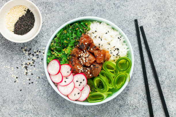 istock Hawaiian tuna poke bowl 1281931145