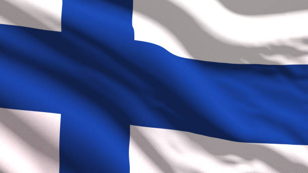finska flaggan - finsk flagga bildbanksfoton och bilder