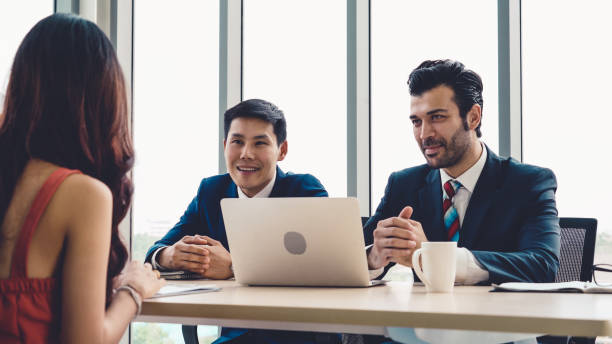 istock Job seeker in job interview meeting with manager 1281935741
