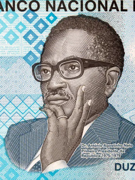 Photo of Agostinho Neto a portrait from Angolan money