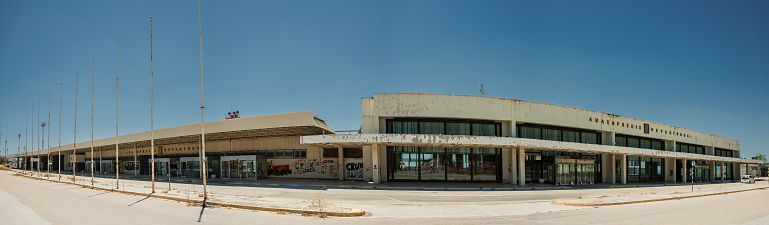 Impressions of the old Ellinikon Athens airport , abandoned in 2001 after the new Athens International Airport Eleftherios Venizelos (ATH) opened for the Olympics.