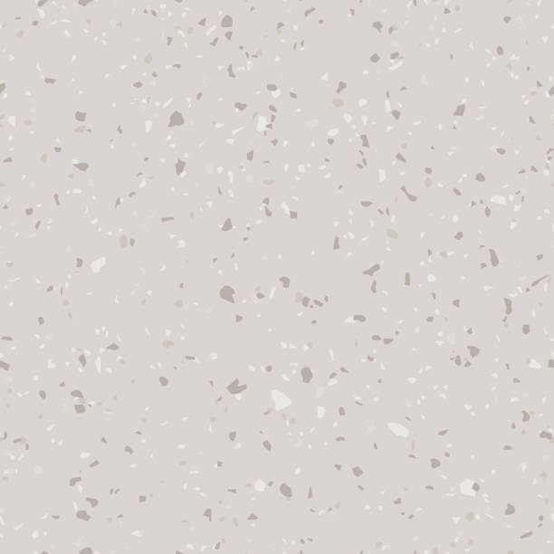 vektor-bodentextur. terrazzo bodenbelag nahtloses muster. beige und graue farben - cement backgrounds building exterior color image stock-grafiken, -clipart, -cartoons und -symbole