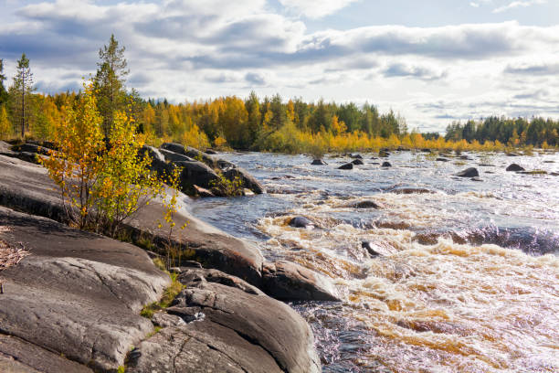 istock Vyg river. Karelian autumn Landscape, Russia. 1281954391