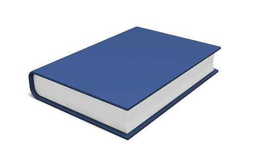 3d render Blue Book (isolated on white and clipping path)