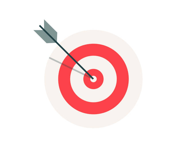 бизнес-целевой вектор - arrow accuracy bulls eye target stock illustrations