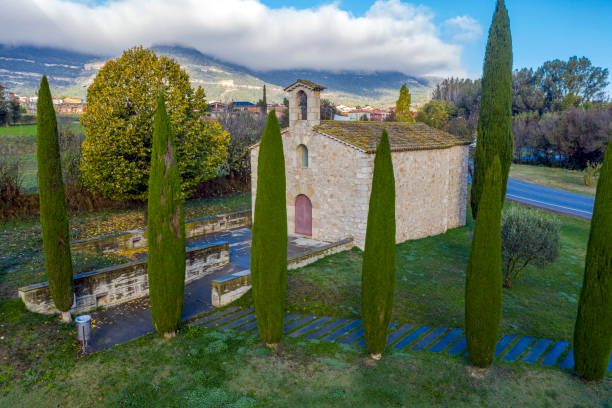 Romanesque church of sant antoni de codines centelles SXIII Catalonia Spain