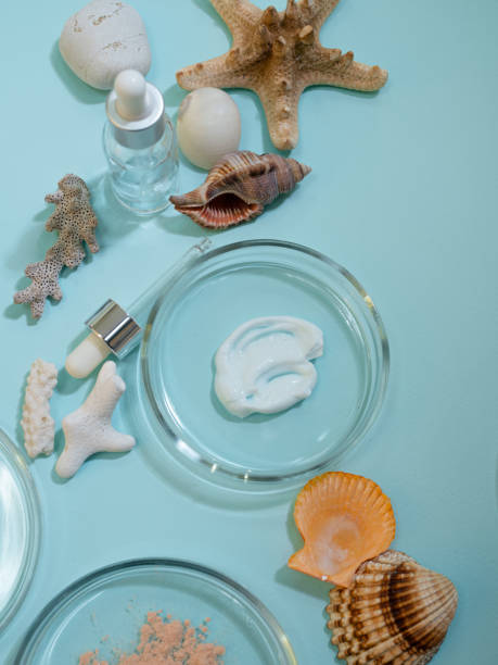 istock Eco-friendly cosmetics based on natural ingredients. Marine collagen and trace elements. 1281964356