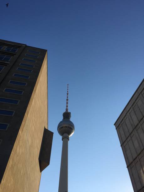 istock Berlin Fernsehturm between two buildings. 1281965398