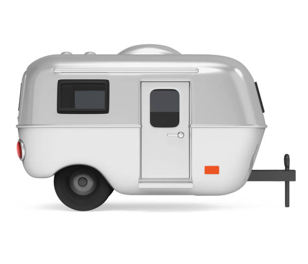 istock Vintage Camper Trailer Isolated 1281965468