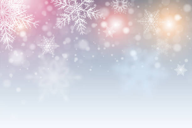 stockillustraties, clipart, cartoons en iconen met de achtergrond van kerstmis met sneeuwvlokken - atmospheric setting