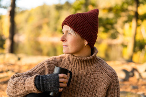 istock Drinking Tea and Enjoying Nature in Autumn 1281966448