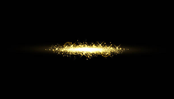 グロー孤立した黄金の効果、レンズフレア、爆発、きらめき、ライン、サンフラッシュ、火花と星。 - wilted plant flash点のイラスト素材／クリップアート素材／マンガ素材／アイコン素材