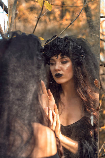 istock Black bride on halloween holiday 1281985793