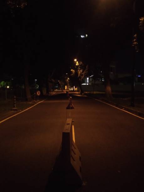 istock a downtown residential road in the night 5 1281989685