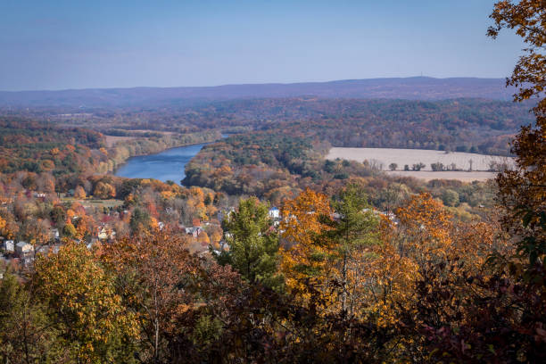 istock Milford, PA, and the Delaware River from scenic overlook on a sunny fall day 1281990609