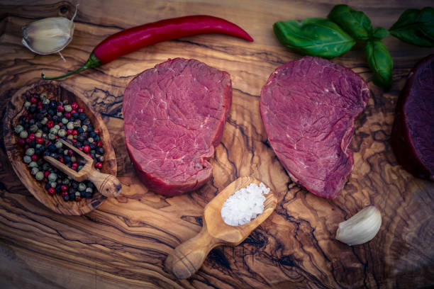 steak with mushrooms - steak plate gourmet beef imagens e fotografias de stock