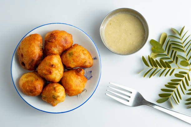 istock Fresh and tasty Mysore Bonda in a plate 1282000925