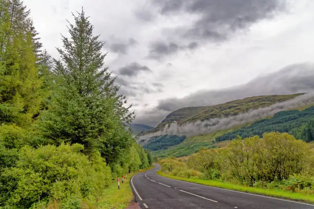 Country road, Argyll and Bute, Scotland, United Kingdom
