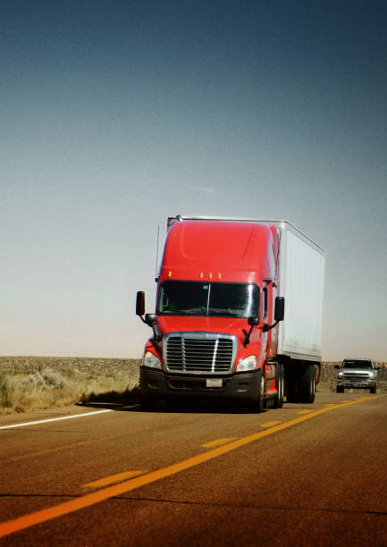 istock Truck on USA Highway, California. 1282004863