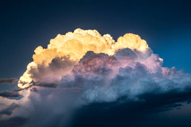 istock Large, colorful mushroom cloud at sunset in Colorado sky 1282005965