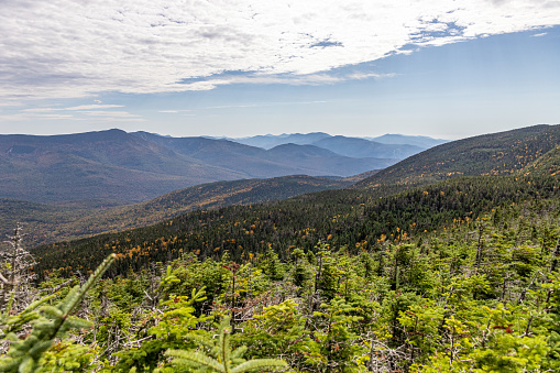 Fall foliage beginning in the White Mountains of New Hampshire. in Franconia, NH, United States