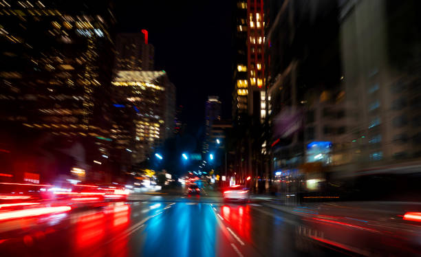 istock Driving on Brickell Avenue Miami after the rain 1282006463