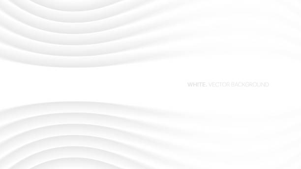 minimalist zarif beyaz soyut arka plan 3d vektör - beyaz arka fon stock illustrations