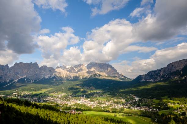 istock Beautiful view of famous dolomite mountain, Italy. 1282017244