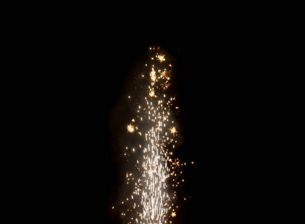 istock Beautiful single Golden fountain firework 1282025063
