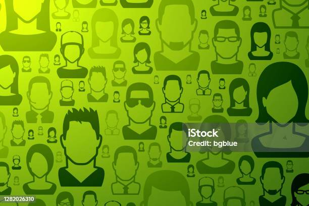 Abstract People Pattern Background Abstract Green Background People Pattern Stock Illustration - Download ...