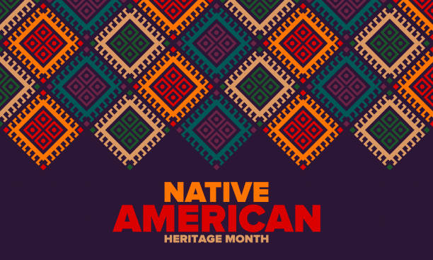 Native American Heritage Month in November. American Indian culture. Celebrate annual in United States. Tradition pattern. Poster, card, banner and background. Vector ornament, illustration vector art illustration