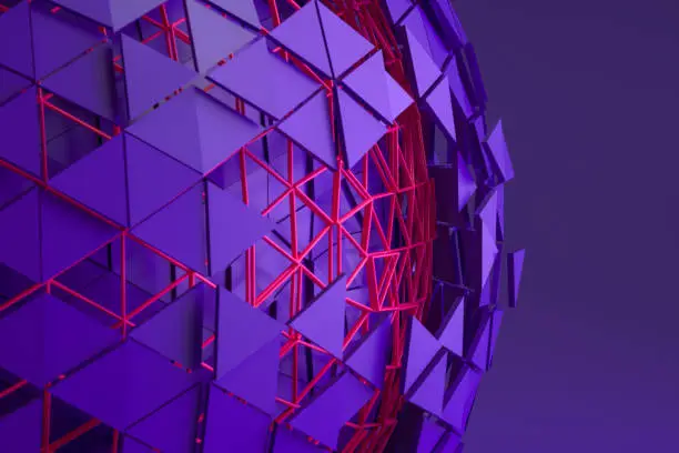 Photo of Global digital mesh network, Complex Sphere Geometry