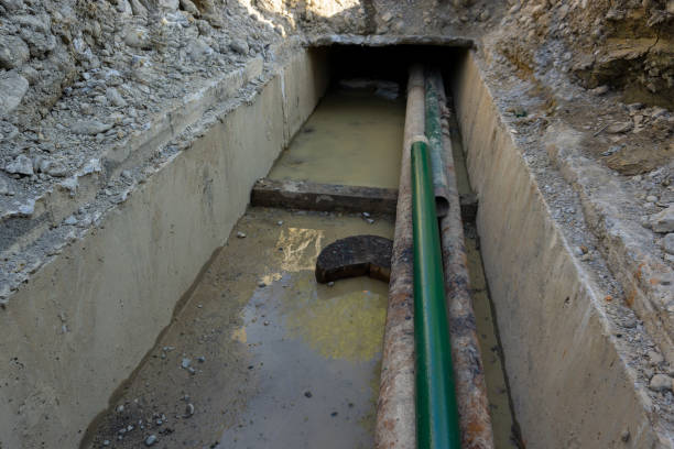 istock Work on the replacement of water pipes. 1282029820