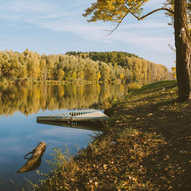 istock Autumn forest lake landscape 1282030844