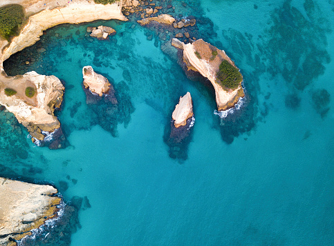 Aerial view of the stacks of Sant'andrea, Italy