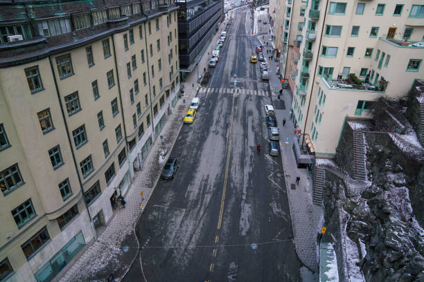 Stockholm - 02/06/2017: Katarinavägen from above