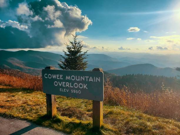 istock Blue Ridge Parkway Cowee Overlook Sign 1282043518
