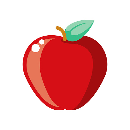 Apple Icon On Transparent Background Stock Illustration - Download Image  Now - Agriculture, Apple - Fruit, Clip Art - iStock
