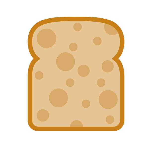 ilustraciones, imágenes clip art, dibujos animados e iconos de stock de icono de pan sobre fondo transparente - whole wheat