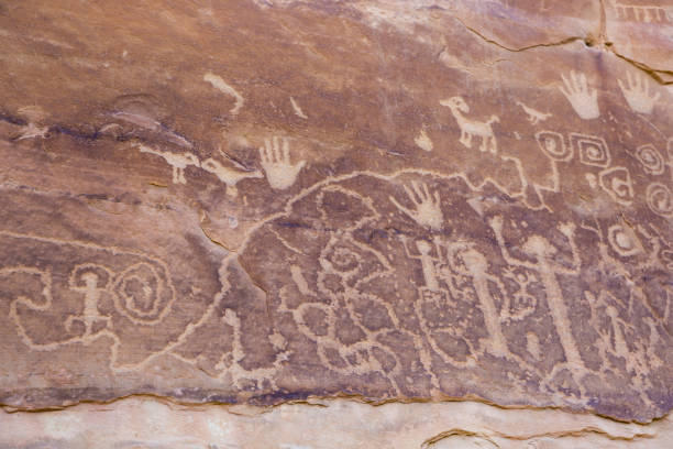 Ancient Petroglyphs in Mesa Verde stock photo