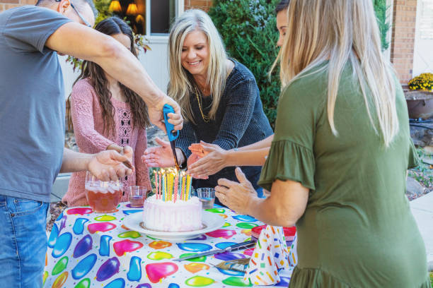 istock Three Generation Family Gathering Celebration Photo Series 1282069515