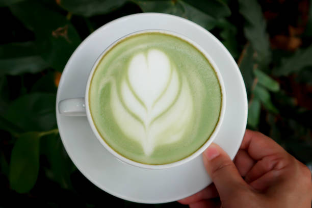 istock green tea or hot milk green tea, macha green tea latte 1282071221