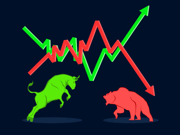 istock bull vs bear symbol of stock market trend. vector illustration 1282074389