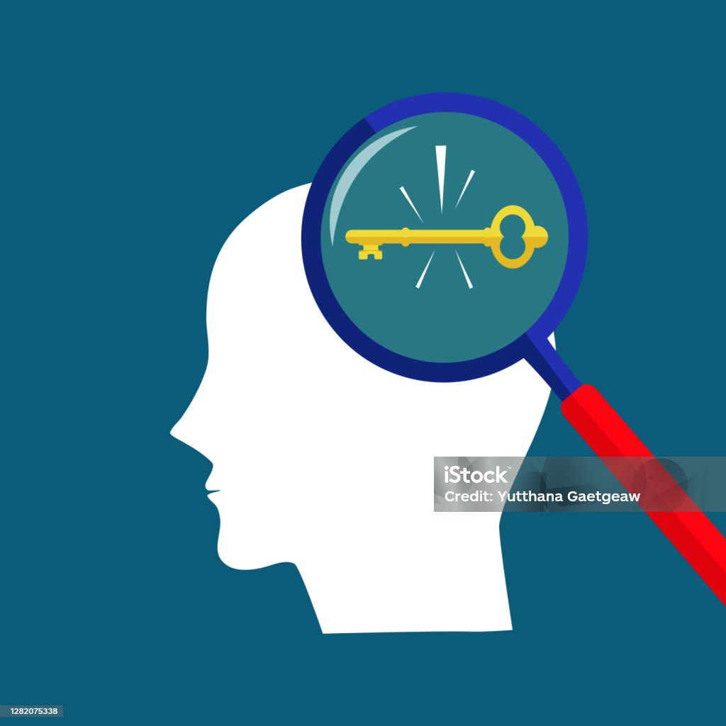 The Key To The Human Head Problem Solving Ideas Vector Illustration ...