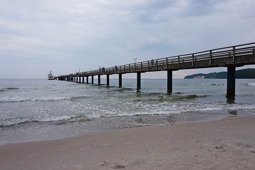 Baltic sea beach and architecture at Binz Germany