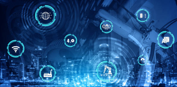 istock Industry 4.0 technology concept - Smart factory for fourth industrial revolution 1282092940