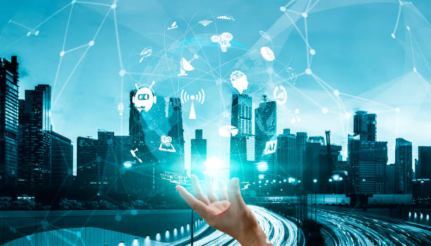 istock Advanced communication and global internet network connection in smart city 1282093179
