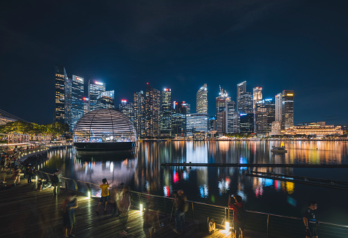 Panoramic view of urban landscape in singapore