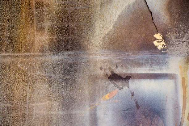 Close-up of a dirty car. Nature made an abstract pattern from dirt, mud and water.