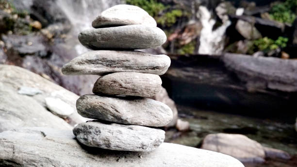 istock A closeup shot of a stack of stones on a blurred background 1282103027